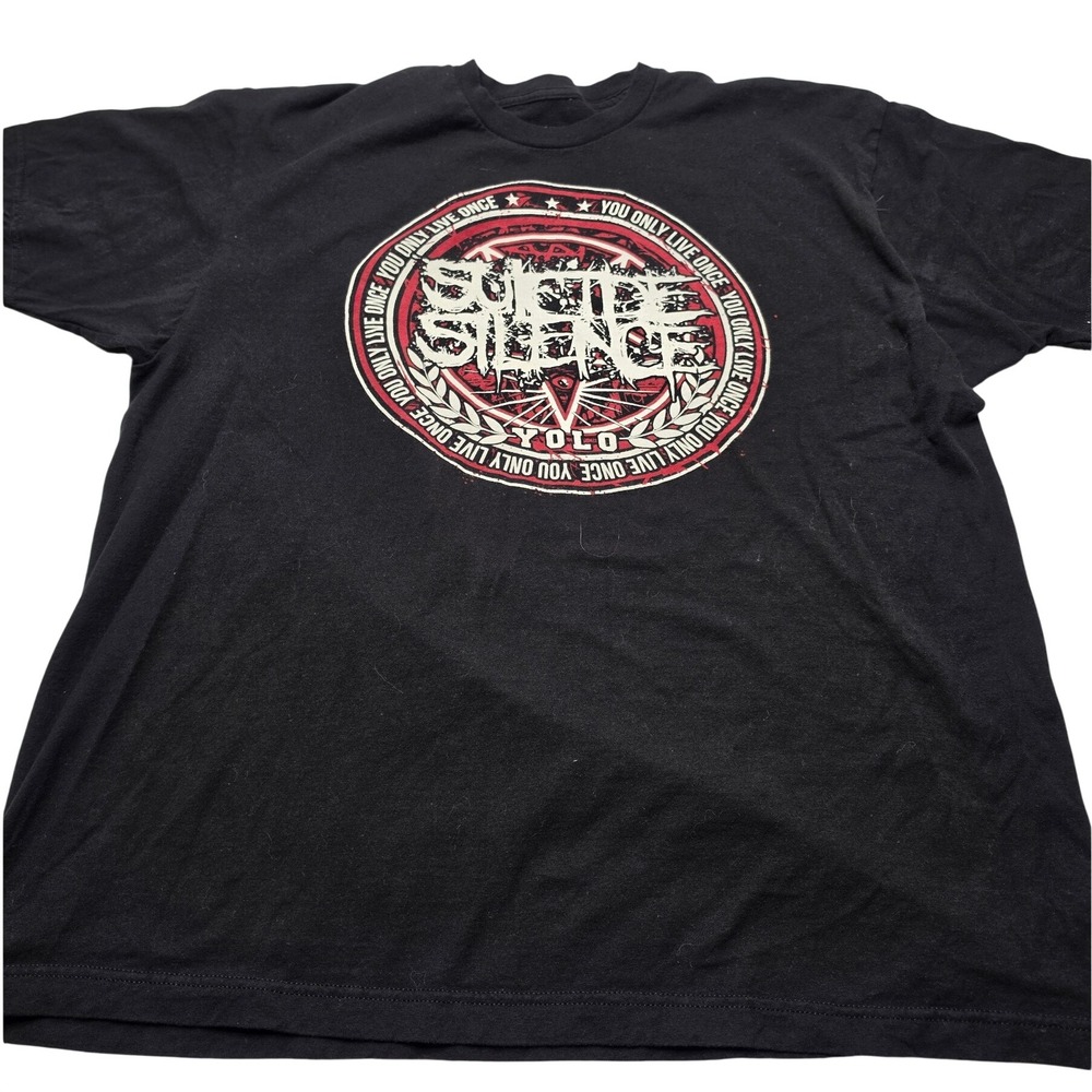 Suicide Silence YOLO You Only Live Once Band T-Shirt Black Mens 2XL Cinderblock